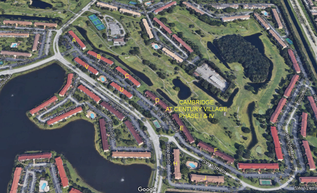 Aerial photo of Cambridge at Century Village I & IV