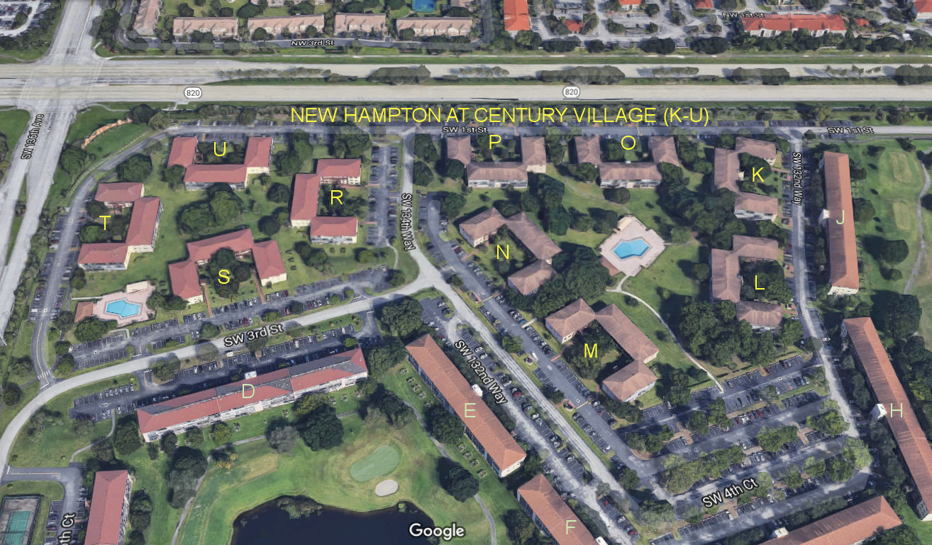 Aerial photo of New Hampton at Century Village (K-U)