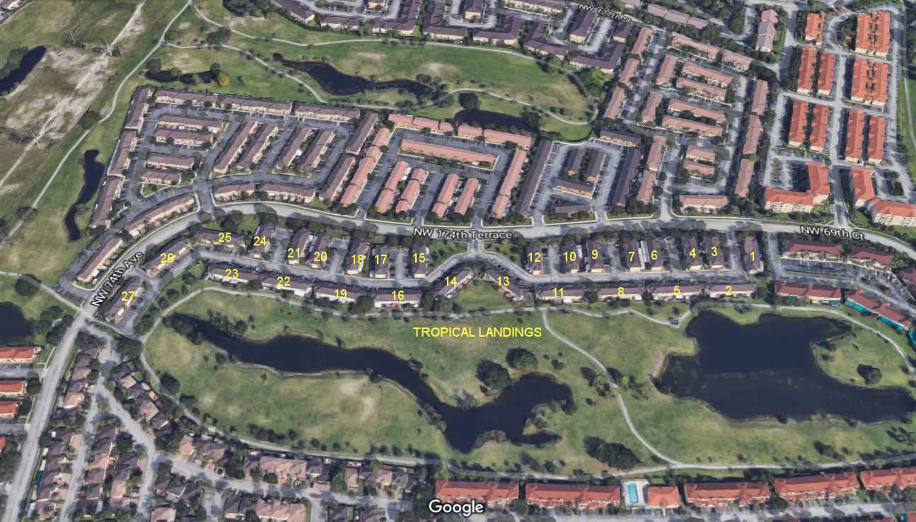 Aerial photo of Tropical Landings