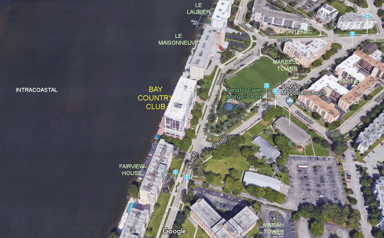 Aerial photo of Bay Country Club