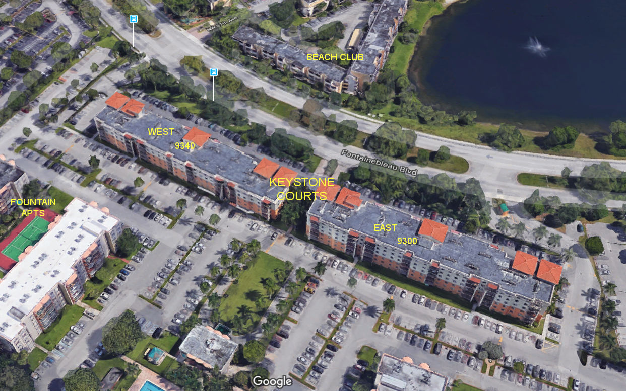 Aerial photo of Keystone Courts (East & West)