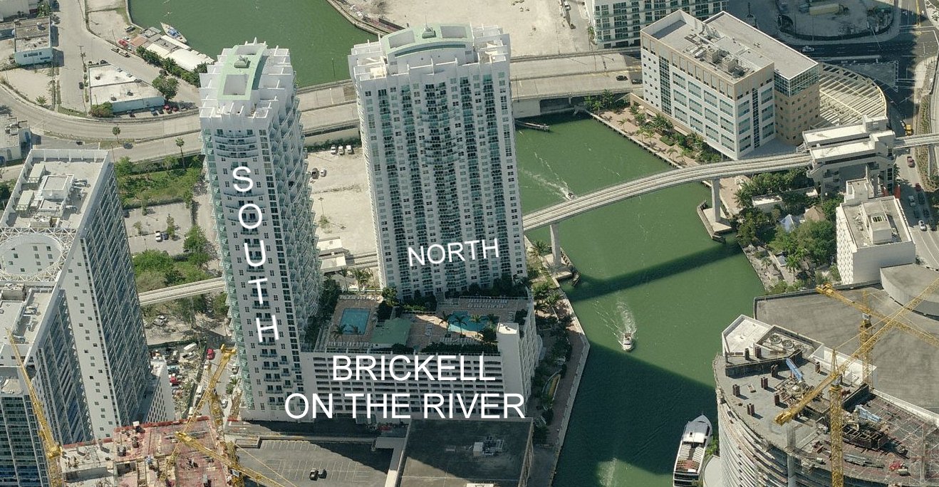 Aerial photo of Brickell On The River South