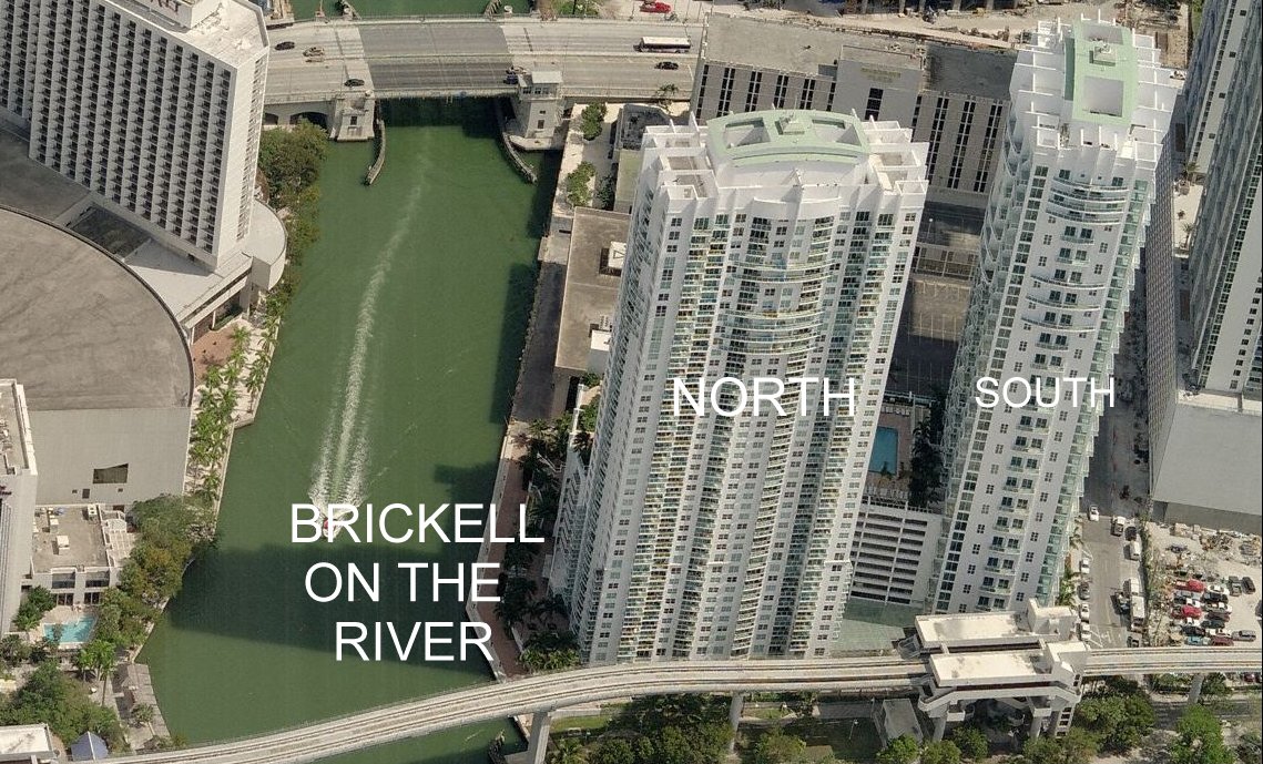 Aerial photo of Brickell On The River North