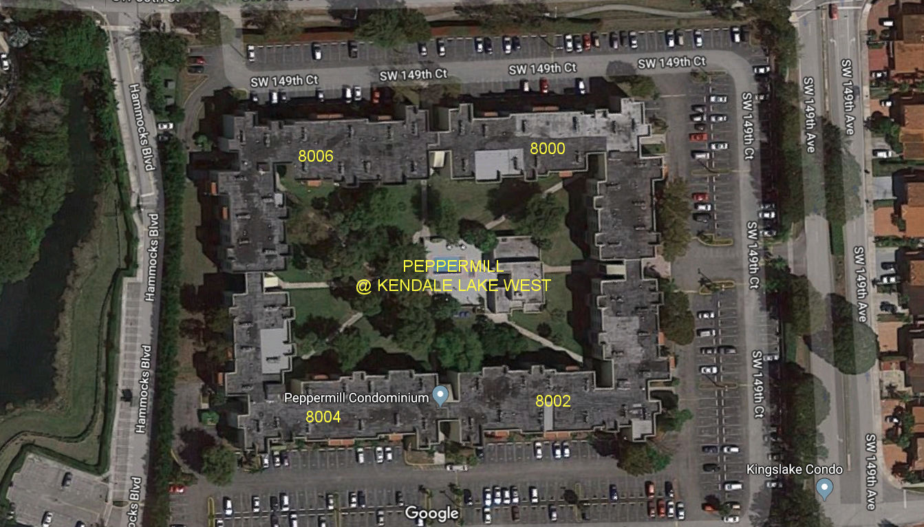 Aerial photo of Peppermill at Kendale Lakes West 8000-8002-8004&8006