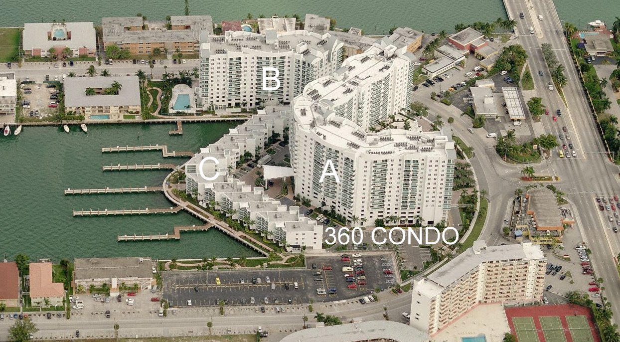 Aerial photo of 360 Condo A