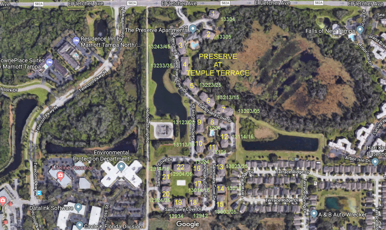 Aerial photo of Preserve at Temple Terrace