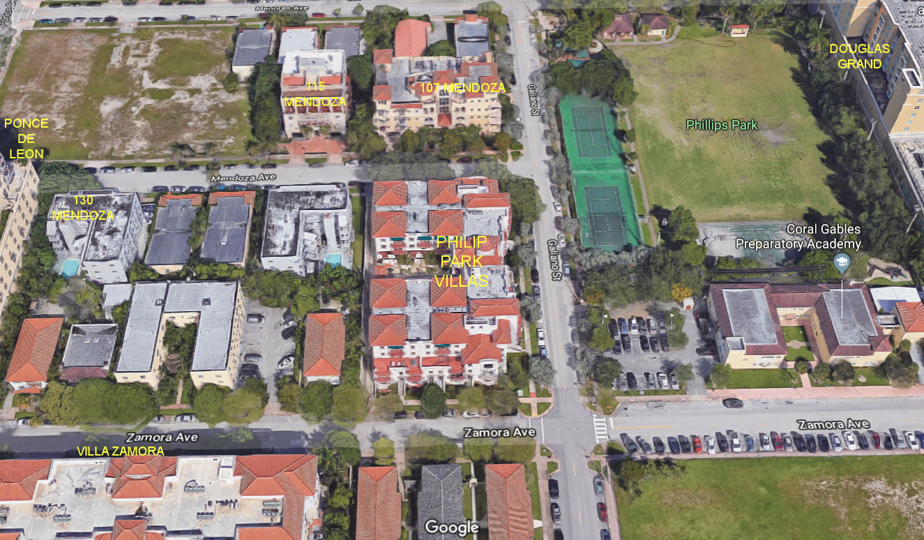 Aerial photo of Philip Park Villas