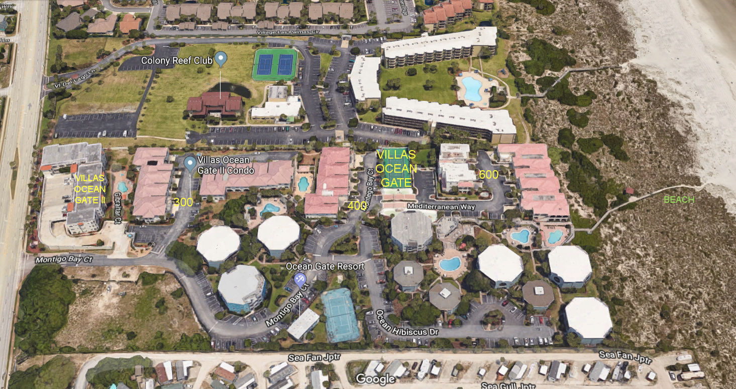 Aerial photo of Villas of Ocean Gate