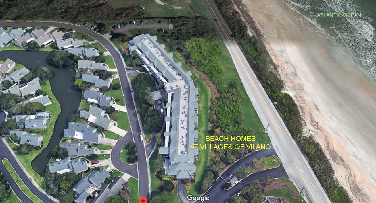 Aerial photo of Beach Homes at Villages of Vilano