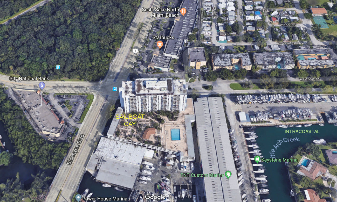 Aerial photo of Sailboat Cay