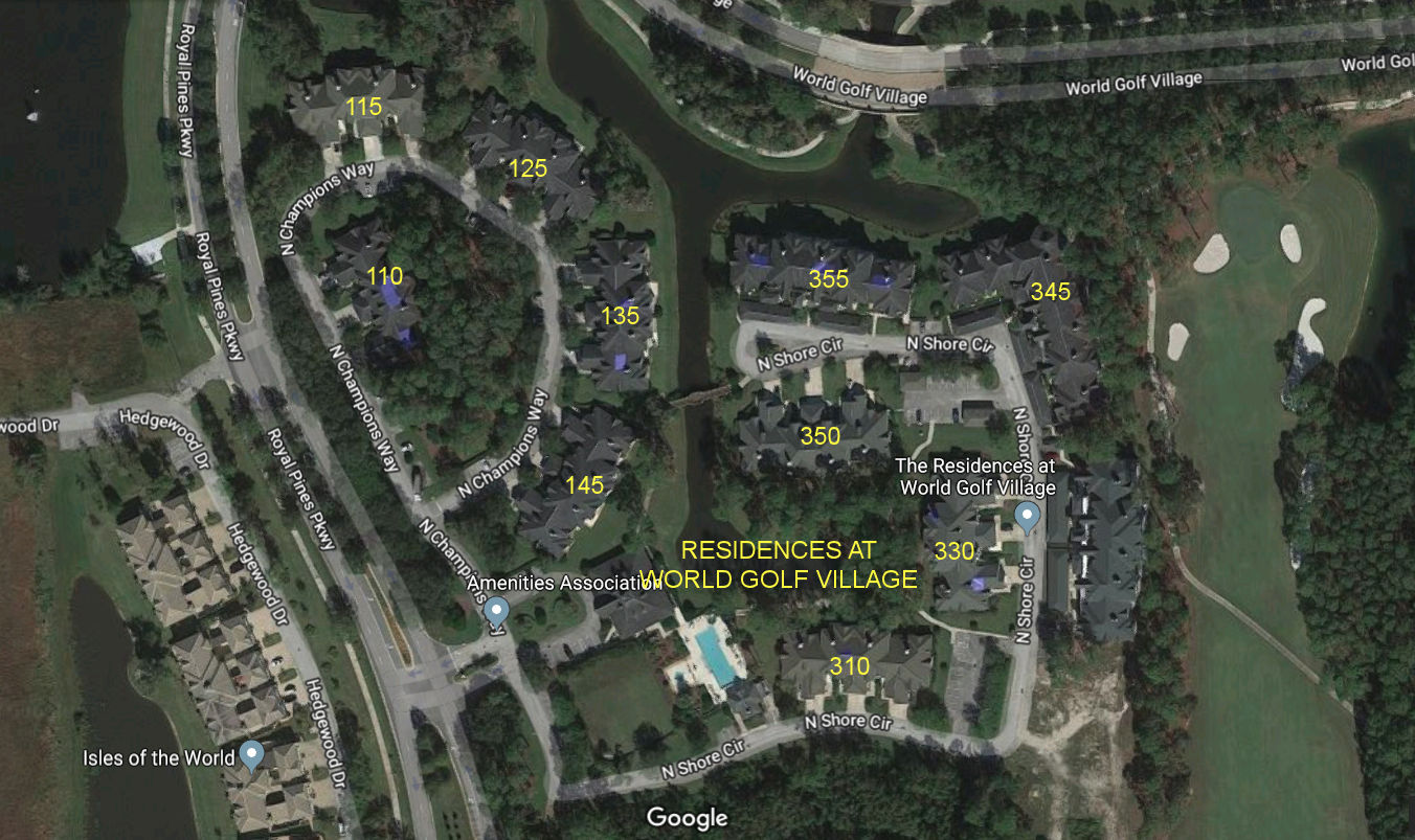 Aerial photo of Residences at World Golf Village
