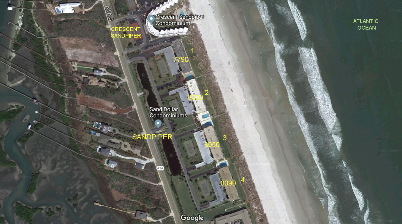 Aerial photo of Sand Dollar 1 to 4