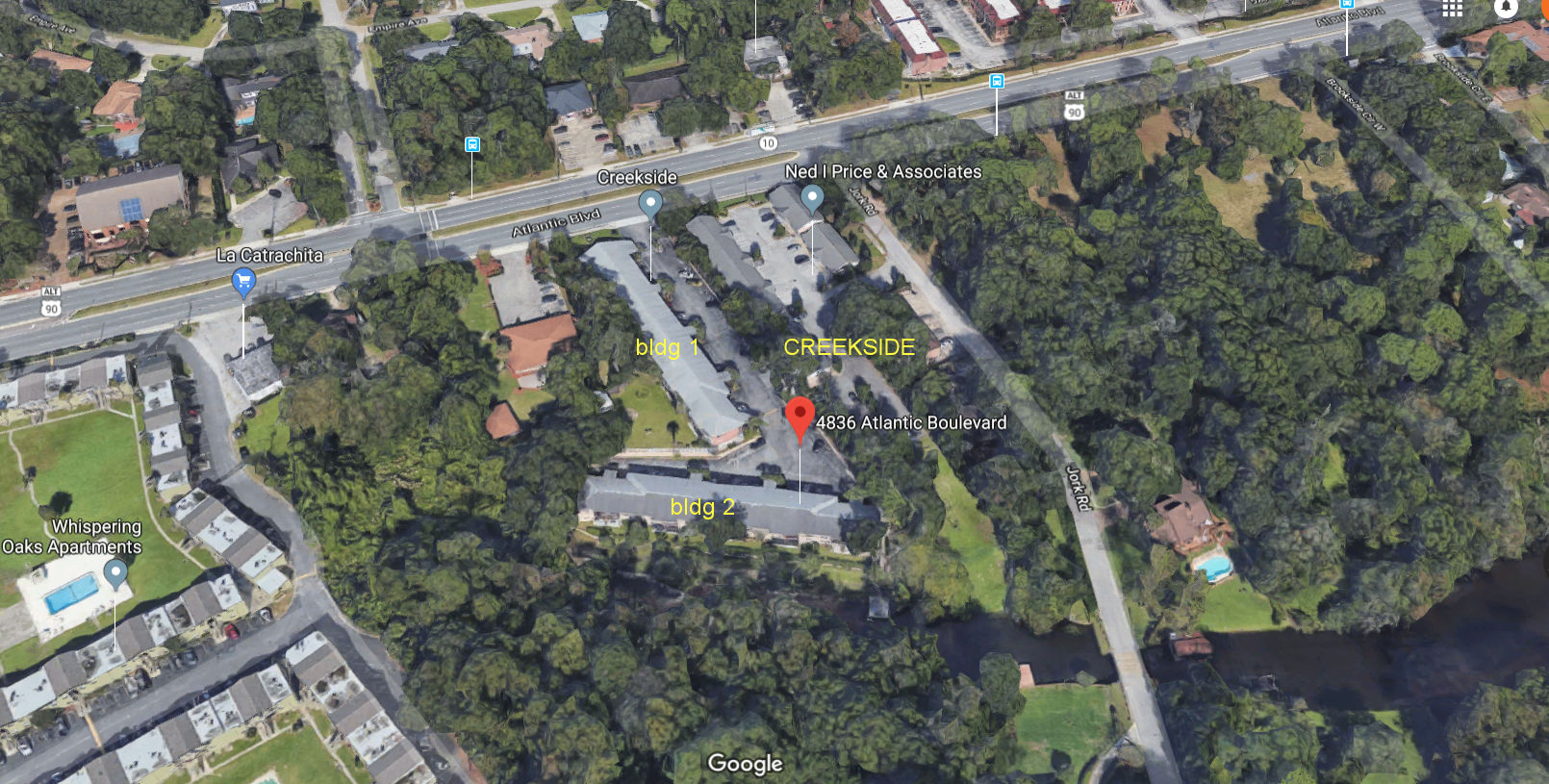 Aerial photo of Creekside