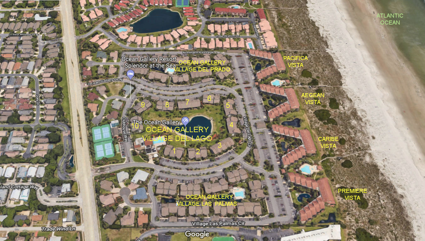 Aerial photo of Ocean Gallery Village del Lago