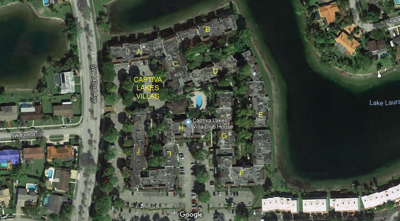 Aerial photo of Captiva Lakes Villas