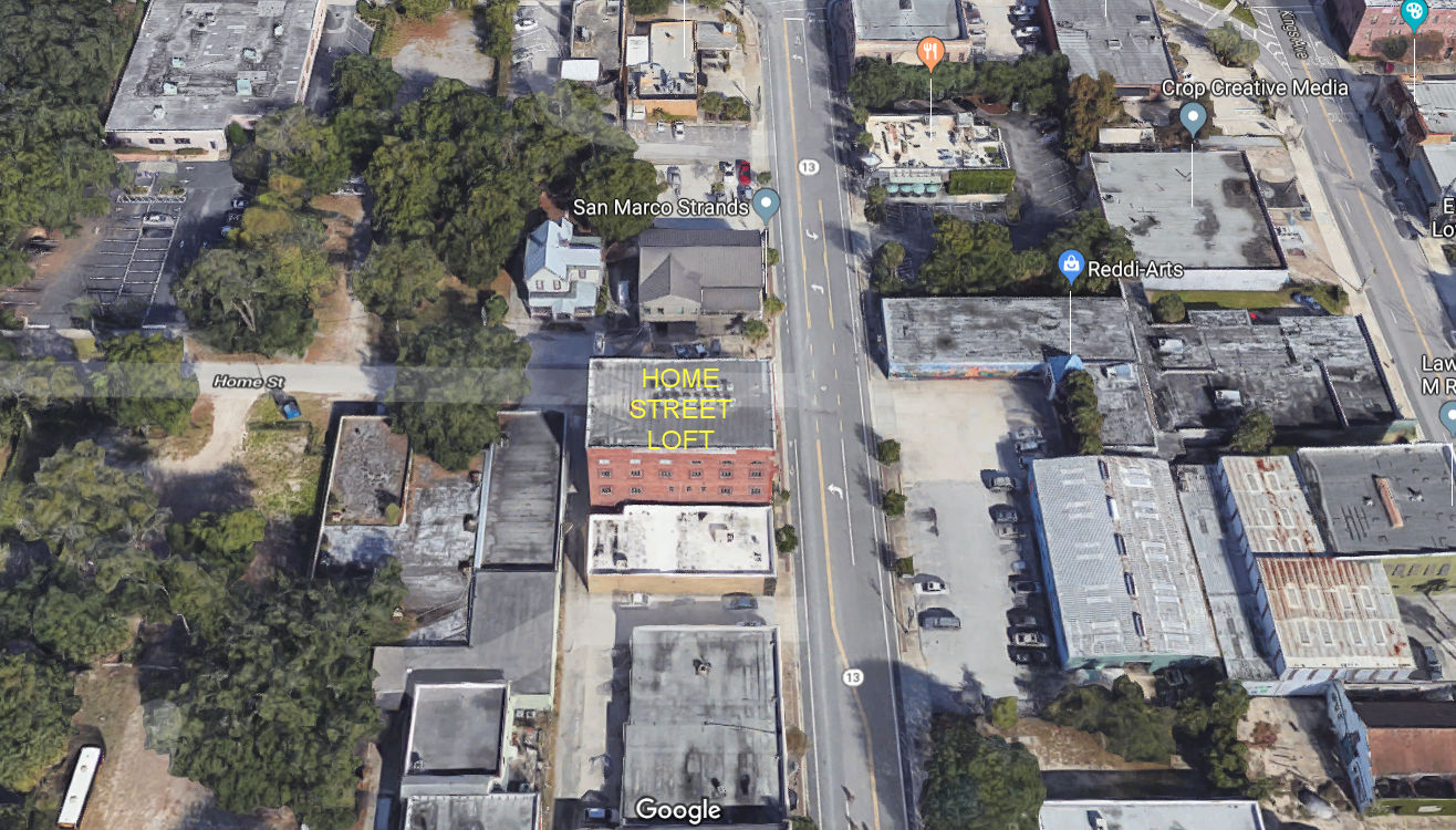Aerial photo of Home Street Loft