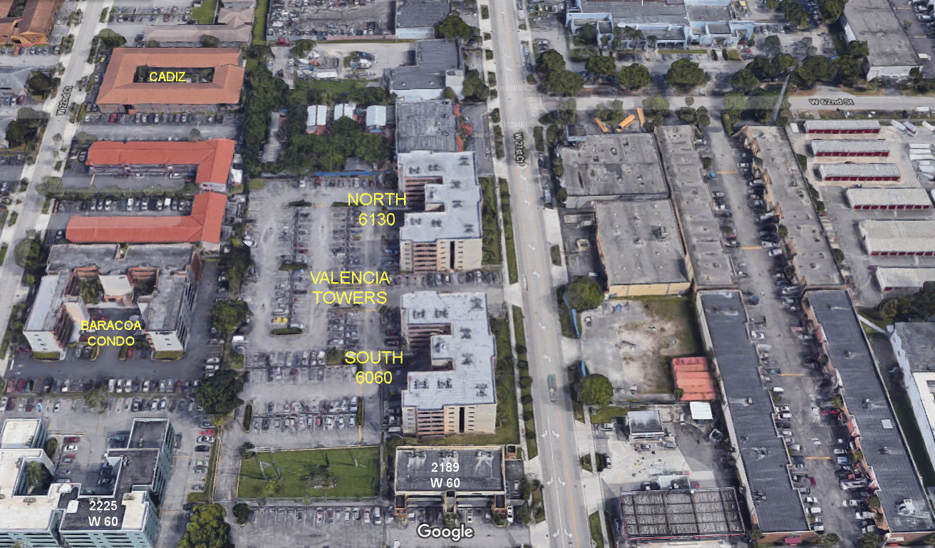 Aerial photo of Valencia Towers (N&S)