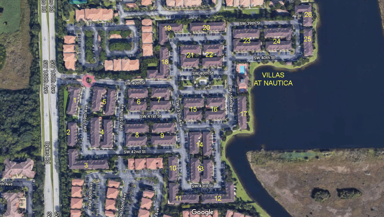 Aerial photo of Villas at Nautica