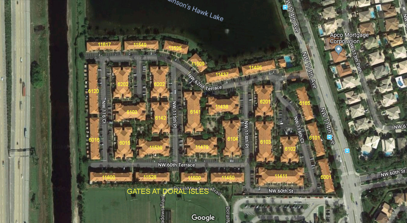 Aerial photo of Gates at Doral Isles (The)