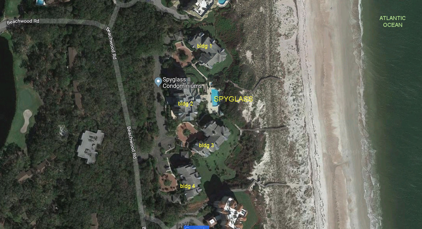 Aerial photo of Spyglass Villas I & II