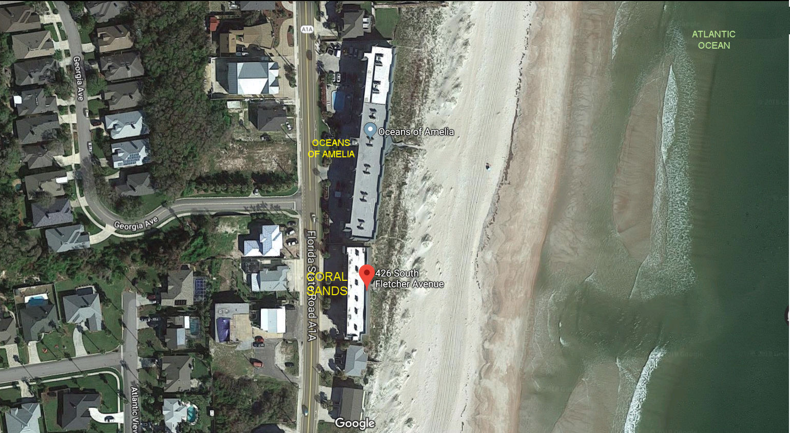 Aerial photo of Coral Sands