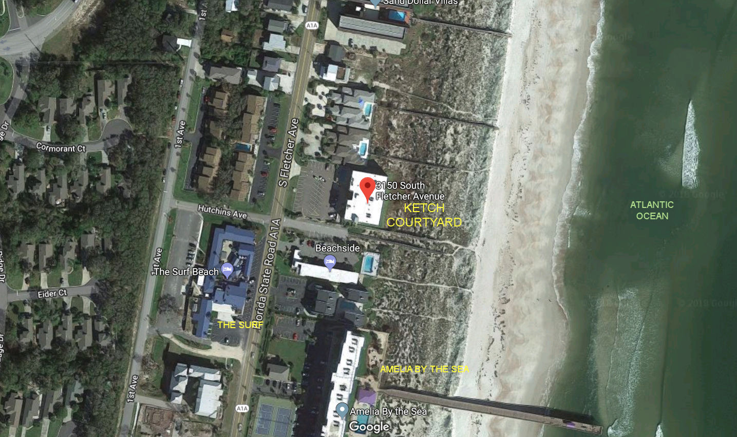 Aerial photo of Ketch Courtyard