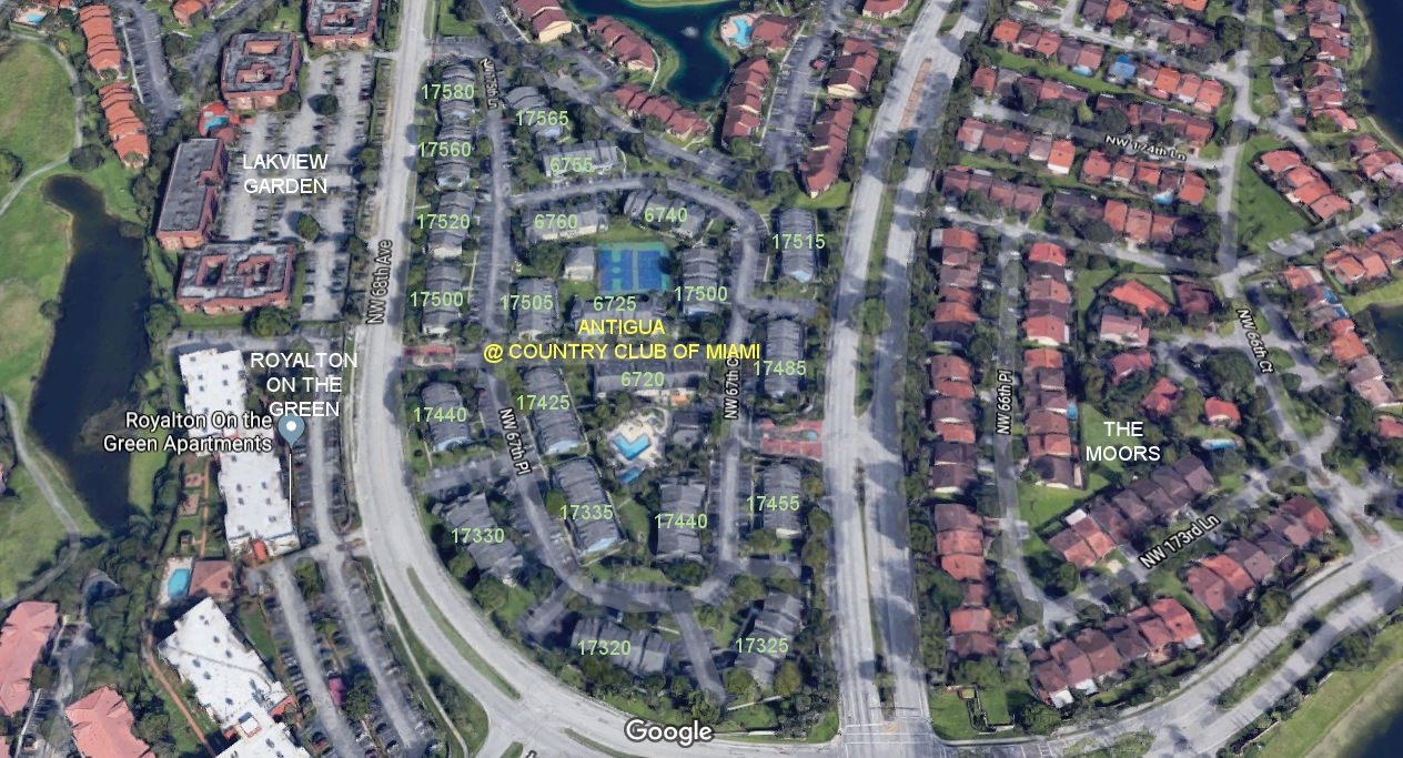 Aerial photo of Antigua at Country Club of Miami