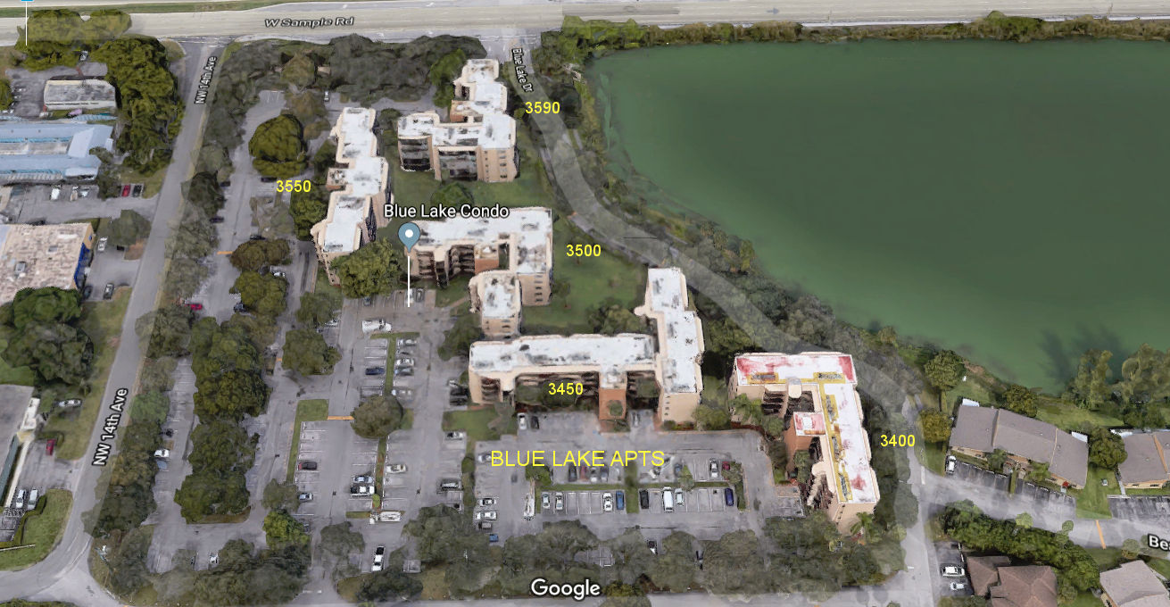 Aerial photo of Blue Lake Apts (A,B,C,D&E)