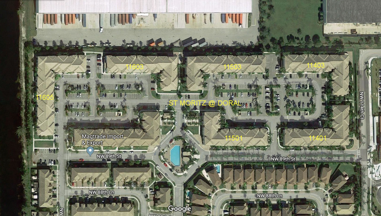 Aerial photo of St Moritz at Doral (11401-11403-11501-11503-11603&11605)