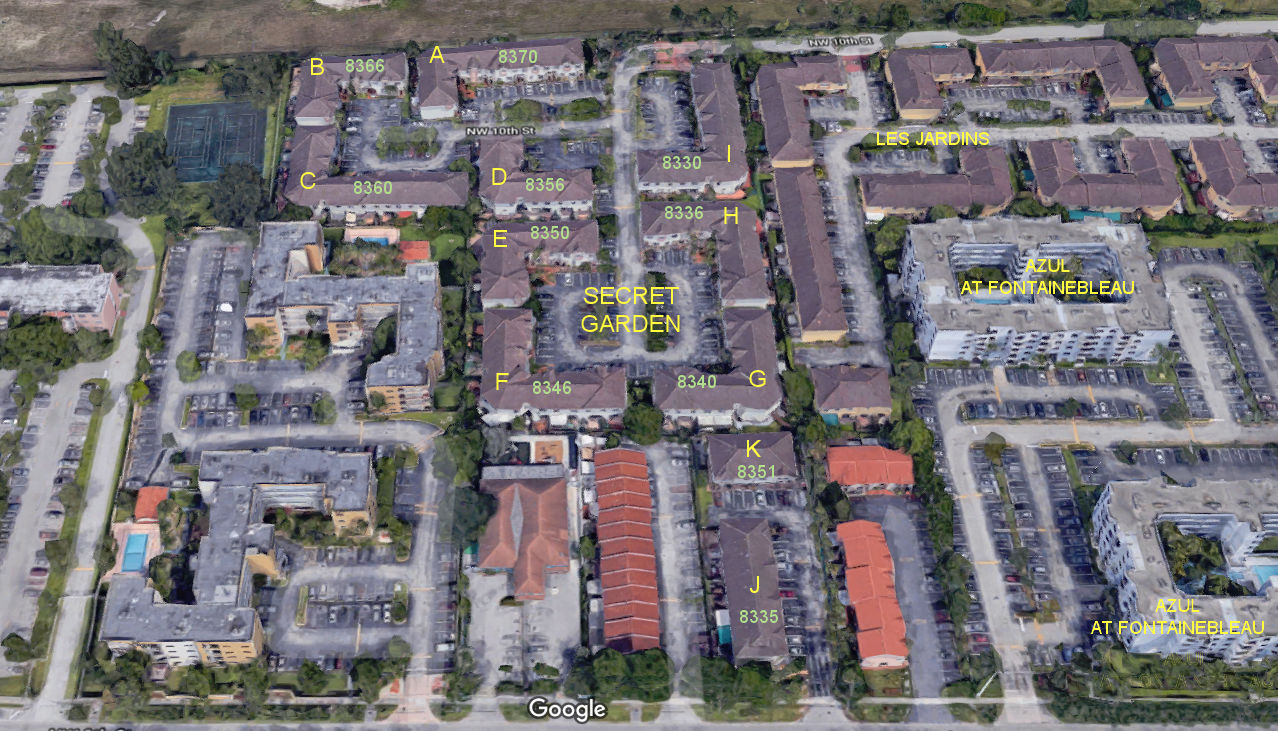 Aerial photo of Secret Gardens