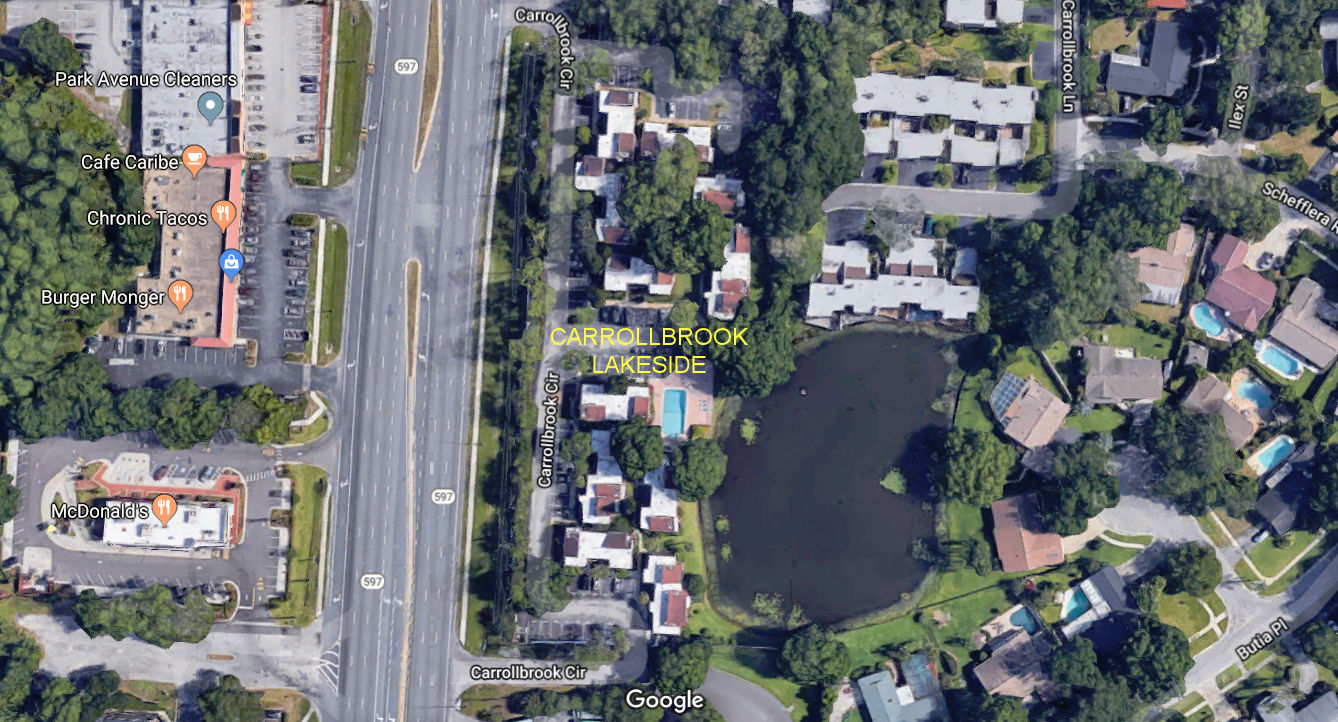 Aerial photo of Carrollbrook Lakeside