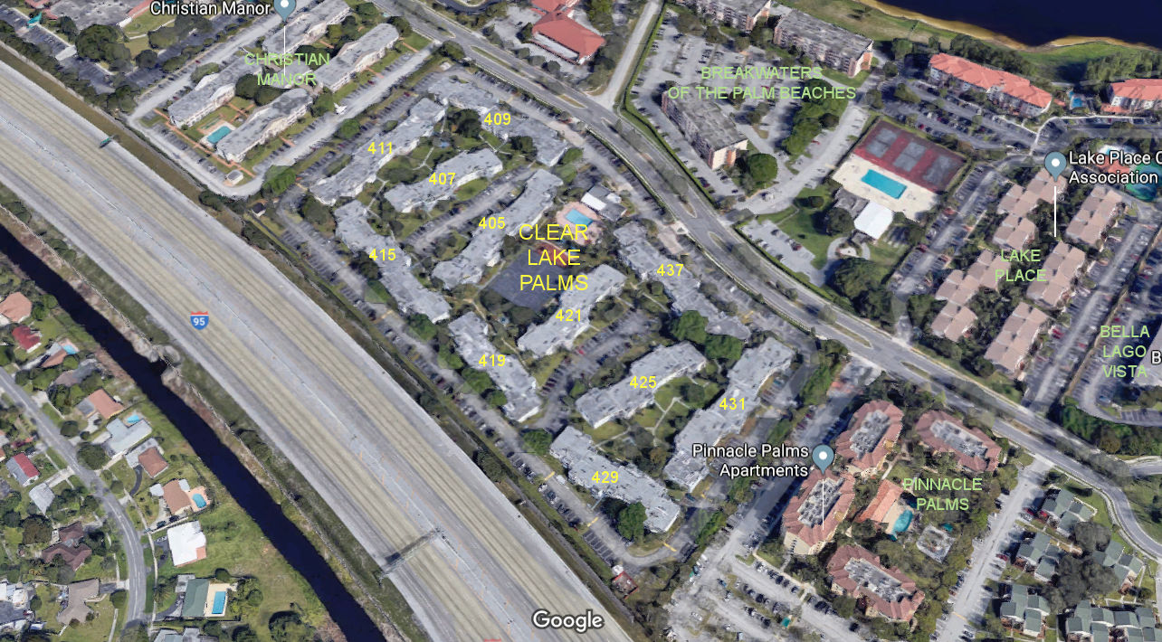 Aerial photo of Clear Lake Palms