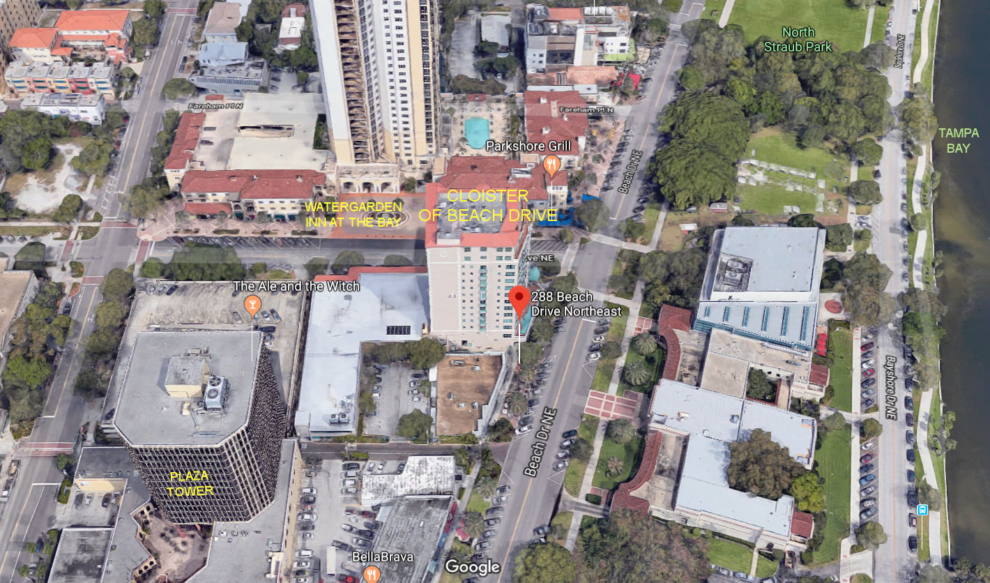 Aerial photo of Cloister of Beach Drive