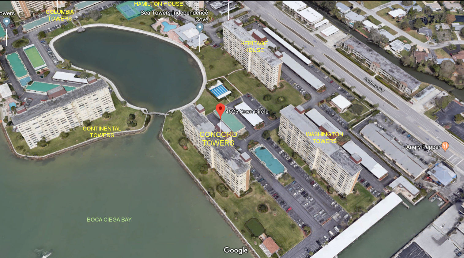 Aerial photo of Concord Towers (Sea Towers)