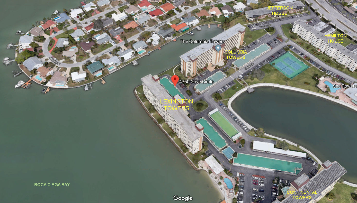 Aerial photo of Lexington Towers