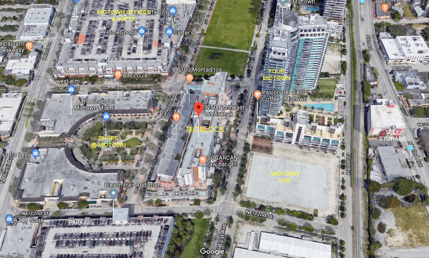 Aerial photo of Midblock Miami
