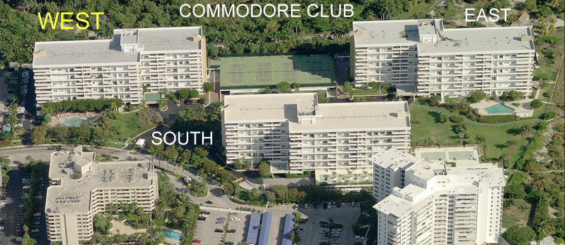 Aerial photo of Commodore Club West