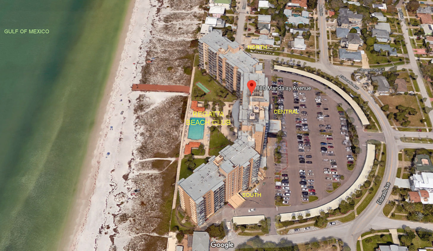 Aerial photo of Regatta Beach Club