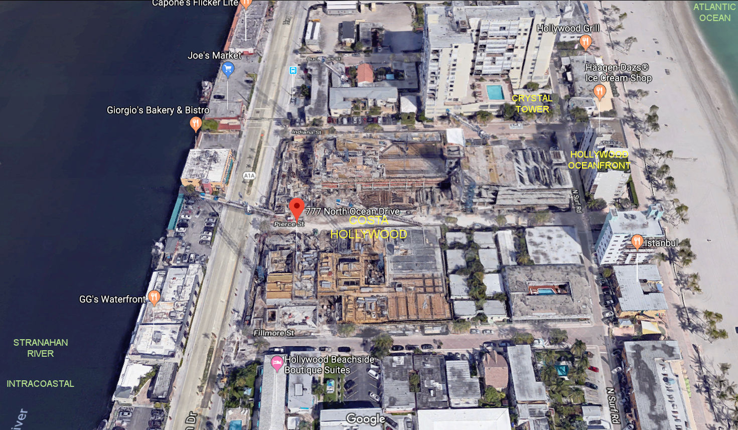 Aerial photo of Costa Hollywood