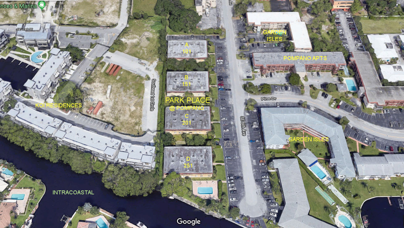 Aerial photo of Park Place @ Pompano