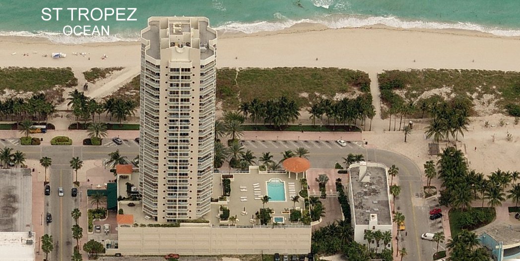Aerial photo of St Tropez Ocean