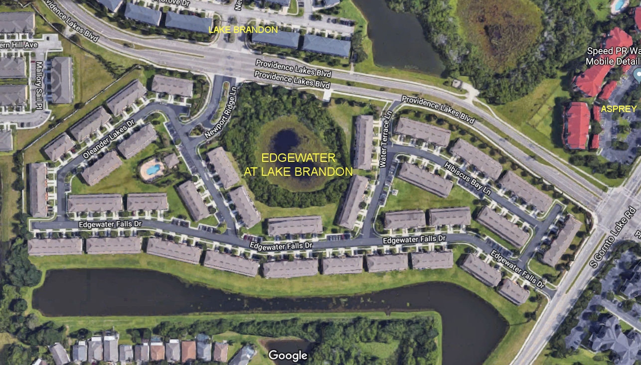 Aerial photo of Edgewater at Lake Brandon