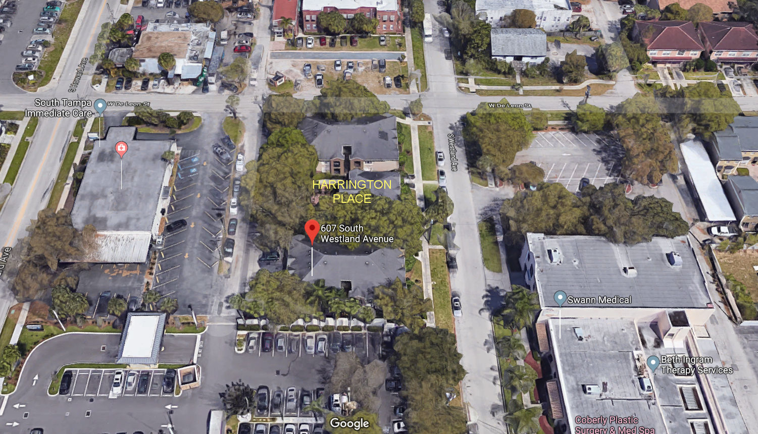 Aerial photo of Harrington Place