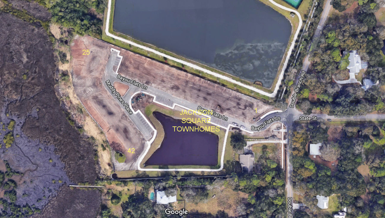 Aerial photo of Jackson Square Townhomes