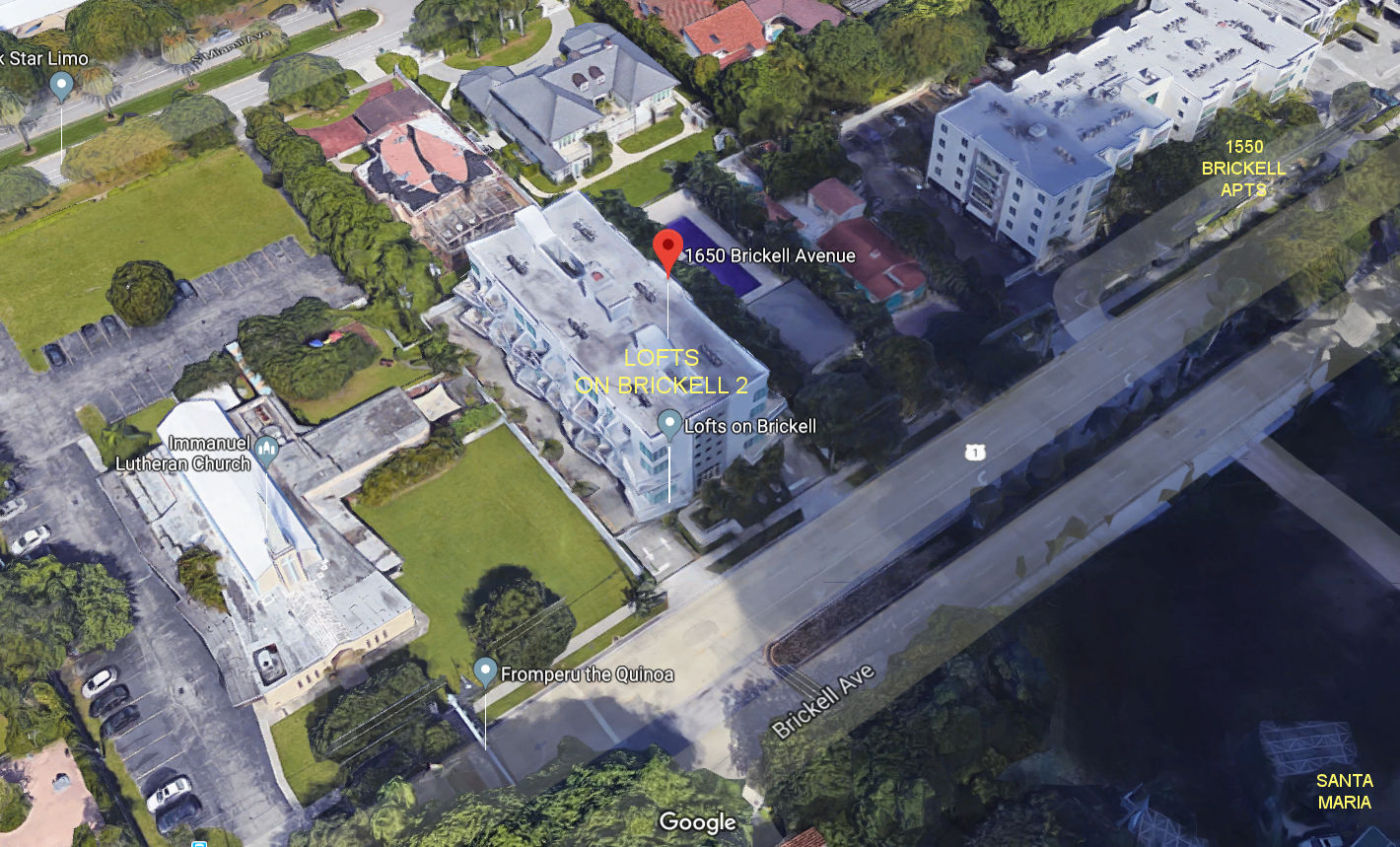 Aerial photo of Lofts on Brickell II