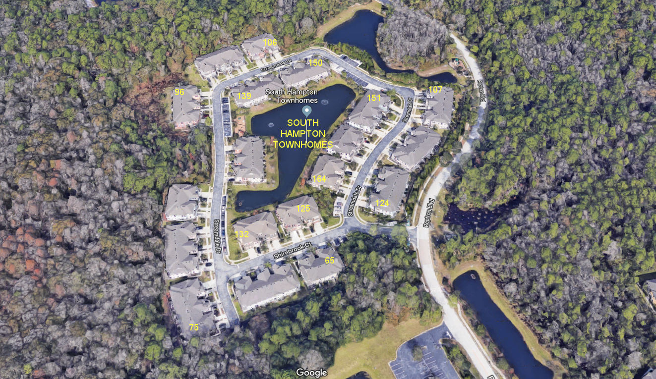 Aerial photo of South Hampton Townhomes