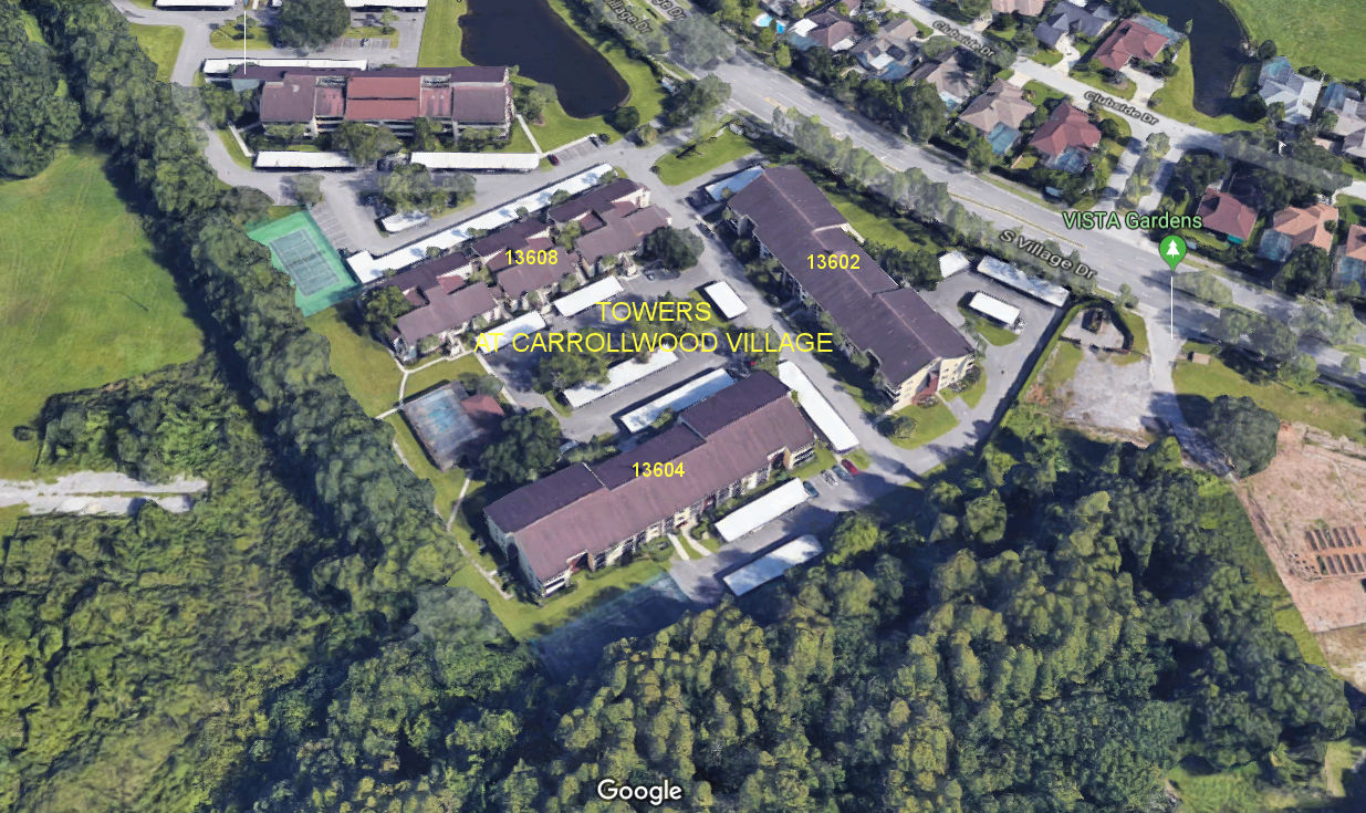 Aerial photo of Towers at Carrollwood Village (13602-13604-13608)