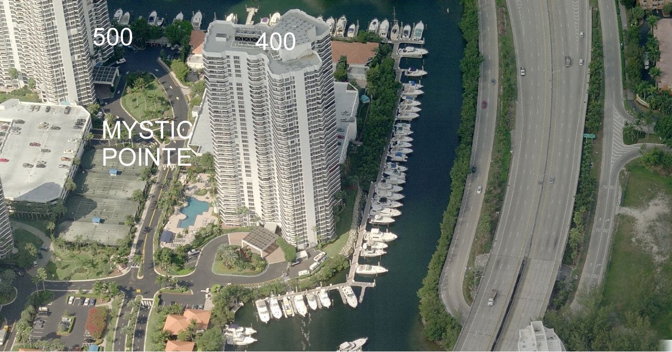 Aerial photo of Mystic Pointe Tower 400