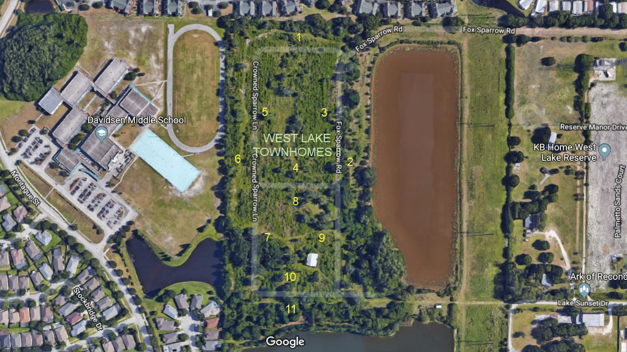 Aerial photo of West Lake Townhomes