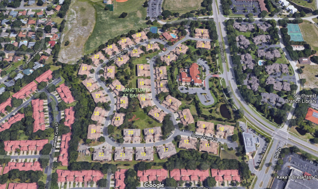 Aerial photo of Sanctuary at Bay Hill